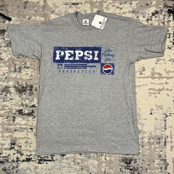VTG Single Stitch Pepsi TShirt 90s Dead Stock New NWT Shirt Size L/XL Promo Tee - Picture 1 of 9